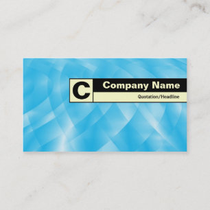 Edge Labelled Monogram - Blue Curves Business Card