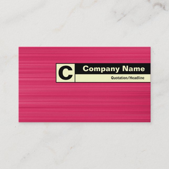 Edge Labelled Monogram - Brushed Crimson Business Card (Front)