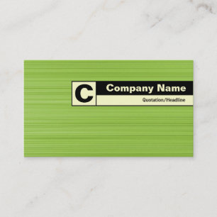 Edge Labelled Monogram - Brushed Green Business Card