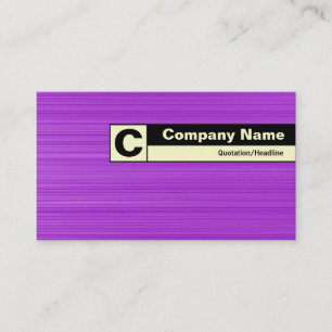 Edge Labelled Monogram - Brushed Purple Business Card