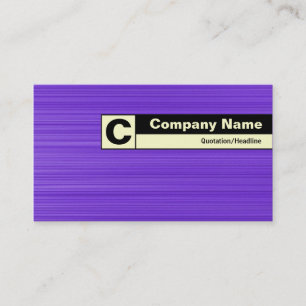Edge Labelled Monogram - Brushed Violet Business Card