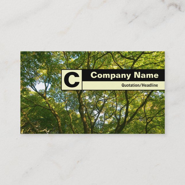 Edge Labelled Monogram - Japanese Branches 06 Business Card (Front)