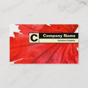 Edge Labelled Monogram - Japanese Maple Leaf Business Card