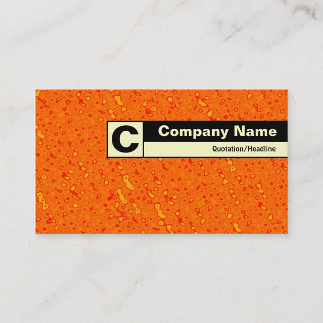 Edge Labelled Monogram - Marmalade Sea Business Card (Front)