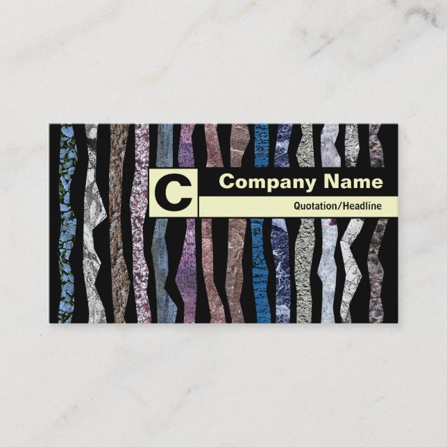 Edge Labelled Monogram - Sedum (Autumn Joy) Business Card (Front)
