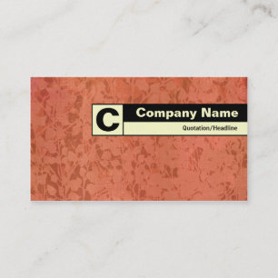 Edge Labelled Monogram - Terracotta Fossils Business Card