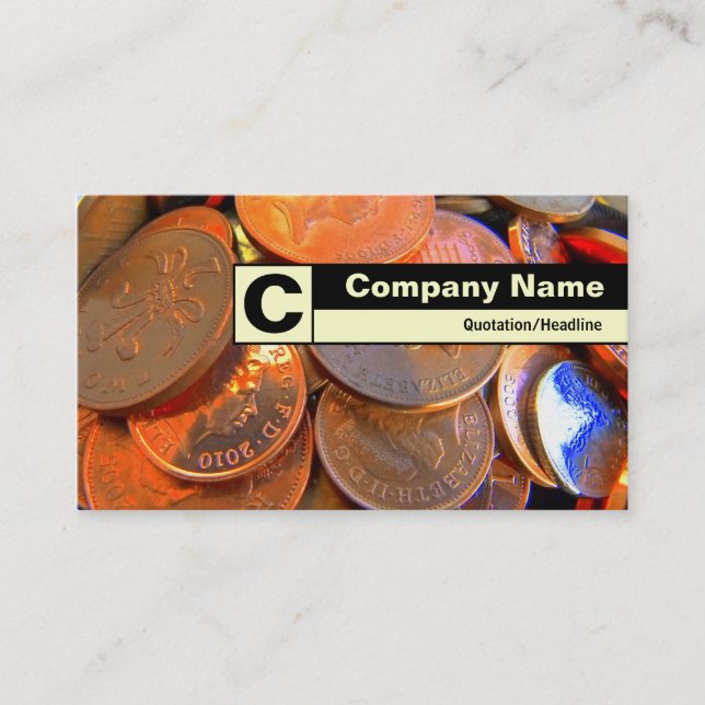 Edge Labelled Monogram - The Colour of Money Business Card (Front)