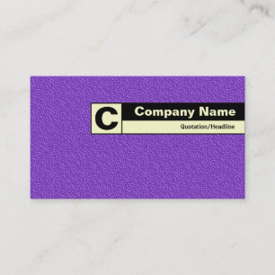Edge Labelled Monogram - Violet Embossed Tex Business Card