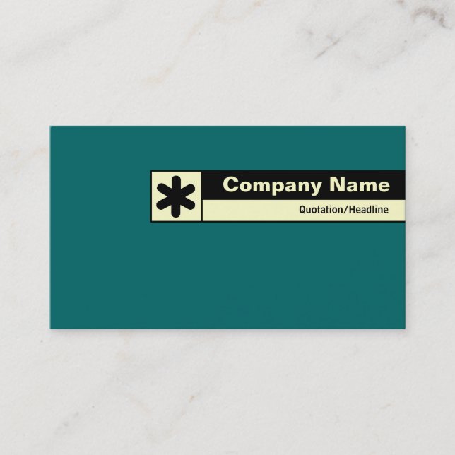 Edge Labelled - Teal 006666 Business Card (Front)