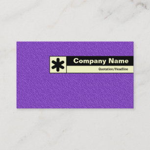 Edge Labelled - Violet Embossed Tex Business Card