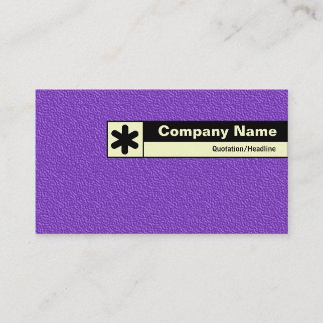 Edge Labelled - Violet Embossed Tex Business Card (Front)