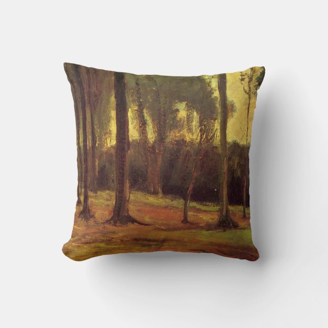 Edge of a Wood by Vincent van Gogh Cushion (Front)