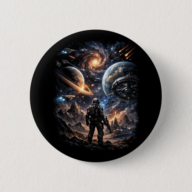 Edge of the Galaxy 6 Cm Round Badge (Front)