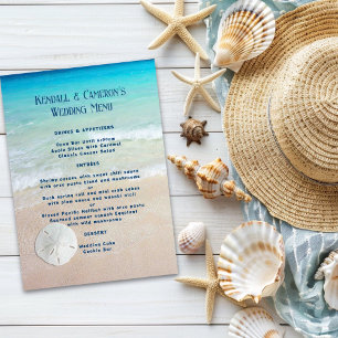 Edge of the Sea Wedding Menu Template