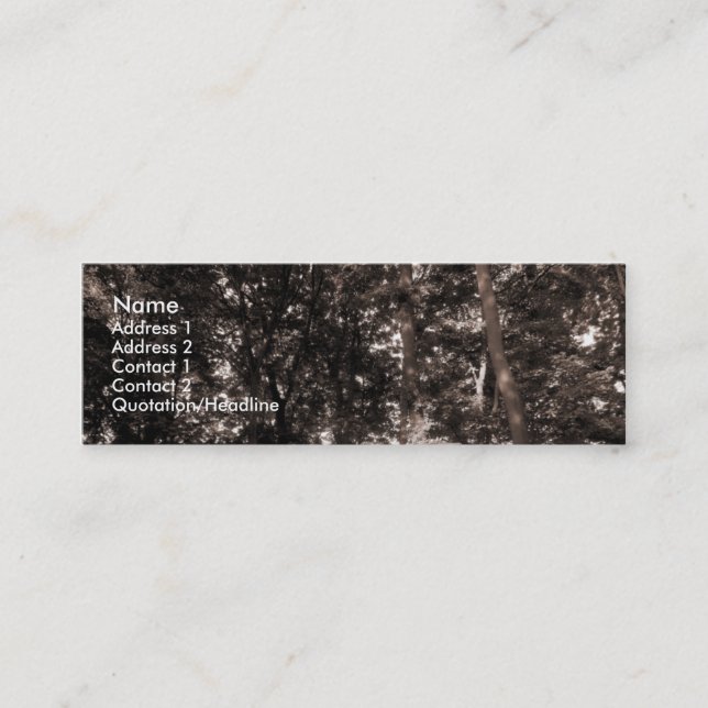 Edge of the Woods - Gold Mini Business Card (Front)