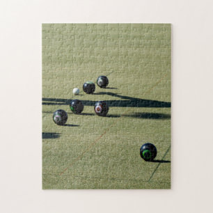 Edge of Victory: A Close Call at Lawn Bowls Jigsaw Puzzle