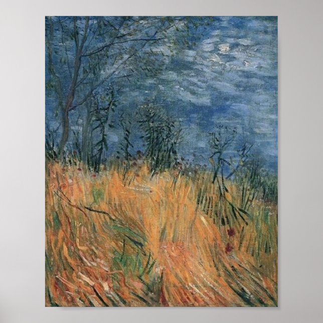 Edge of Wheatfield with Poppies Van Gogh Fine Art Poster (Front)