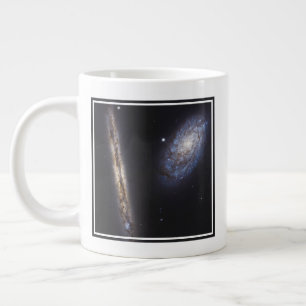 Edge-On Galaxy Ngc 4302 & Tilted Galaxy Ngc 4298 Large Coffee Mug