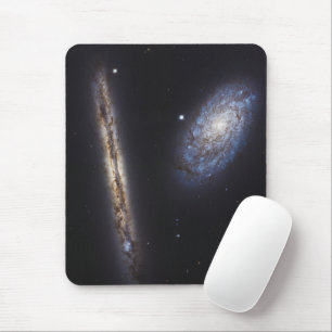 Edge-On Galaxy Ngc 4302 & Tilted Galaxy Ngc 4298 Mouse Pad