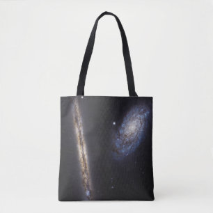 Edge-On Galaxy Ngc 4302 & Tilted Galaxy Ngc 4298 Tote Bag
