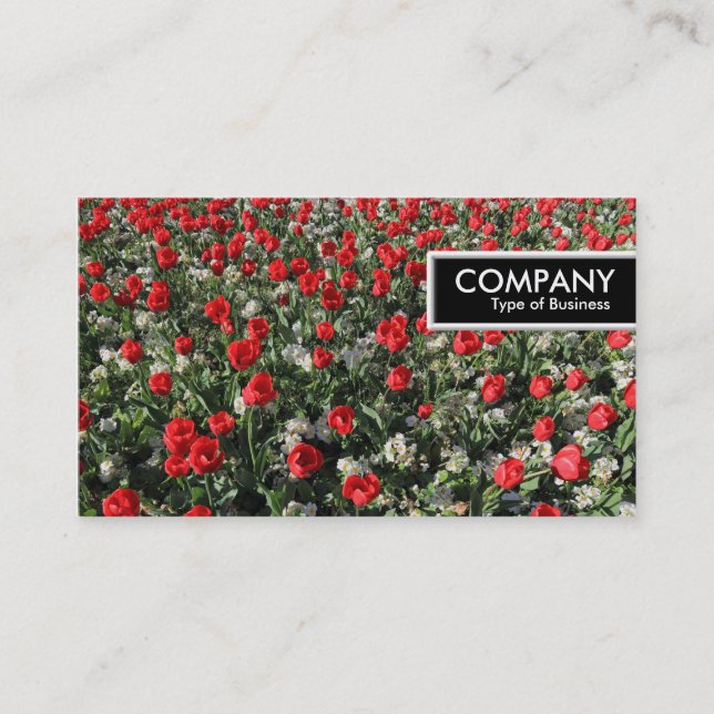 Edge Tag - Red Tulips and Primroses (Front)