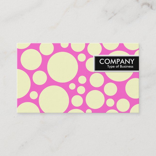 Edge Tag - Spotty - Cream on Pink (Front)