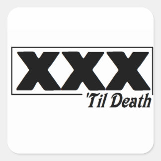 EDGE TIL DEATH - Square sticker. Square Sticker