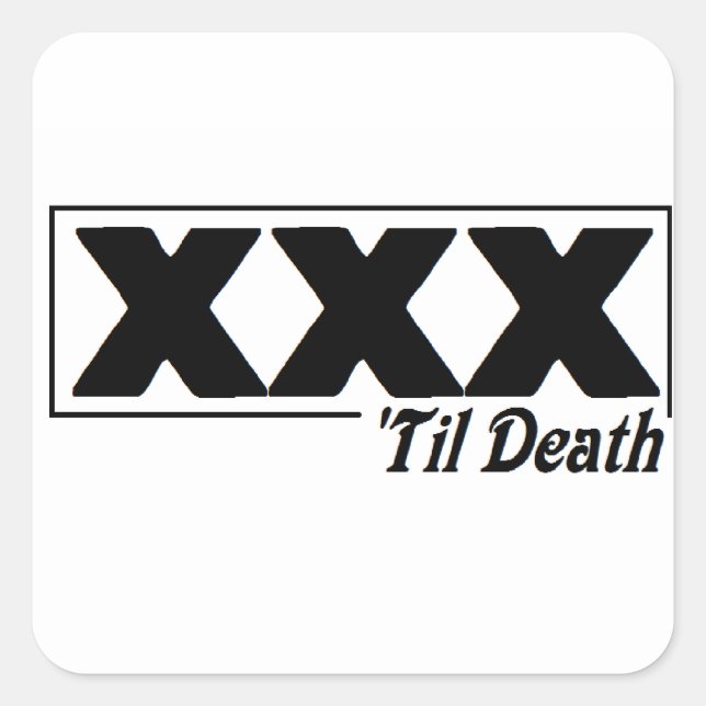 EDGE TIL DEATH - Square sticker. Sticker (Front)