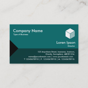 Edge Triangle II - Shades of Moss Green Business Card