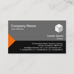 Edge Triangle III - Orange, Black with Grey Business Card