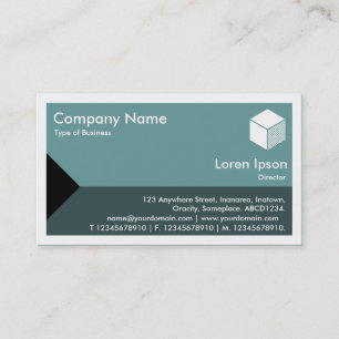 Edge Triangle - Shades of Ocean Green Business Card