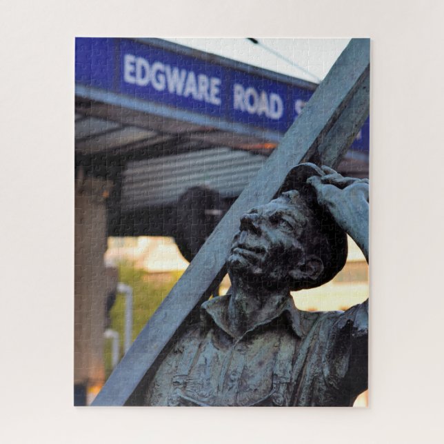 Edgeware Road Station Statue - 16x20 - 520 pcs. Jigsaw Puzzle (Vertical)