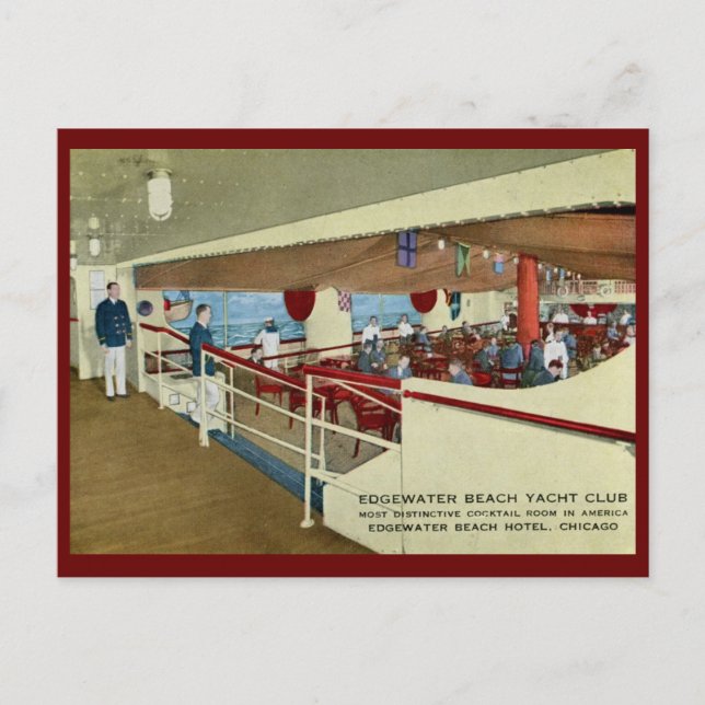 Edgewater Beach Hotel, Chicago Vintage Postcard (Front)