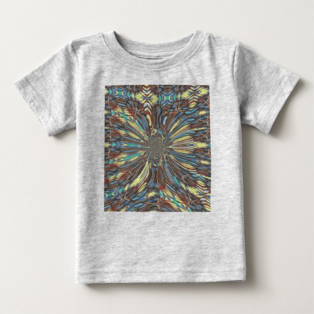 Edgy African Urban Pop Art Abstract Optical Design Baby T-Shirt (Front)