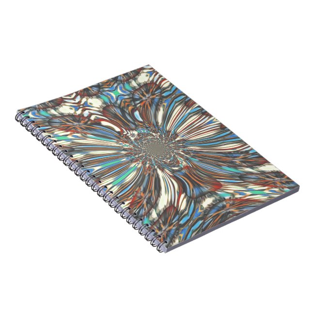 Edgy African Urban Pop Art Abstract Optical Design Notebook (Right Side)