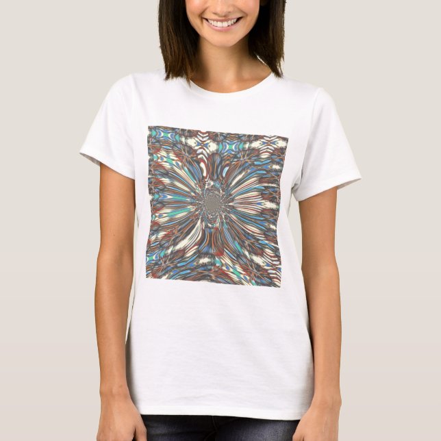 Edgy African Urban Pop Art Abstract Optical Design T-Shirt (Front)