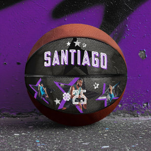 Edgy All-Star Sports Photo Star Design Keepsake Basketball