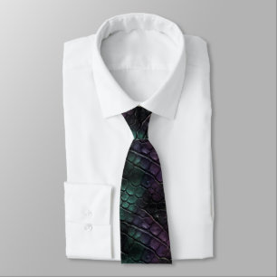 Edgy Anniversary Gift Ideas Crocodile Print Tie