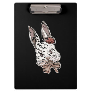 Edgy, artistic rabbit illustration - Unique art Clipboard