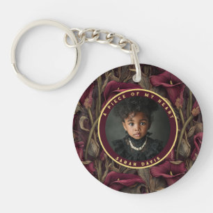 Edgy Baptism Gifts Calla Lilies Floral Key Ring