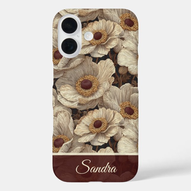Edgy Birthday Gift Anemones Name Case-Mate iPhone Case (Back)