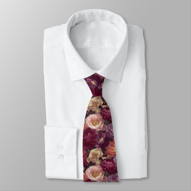 Edgy Birthday Gifts For Him Ranunculus Flower Tie (Tied)