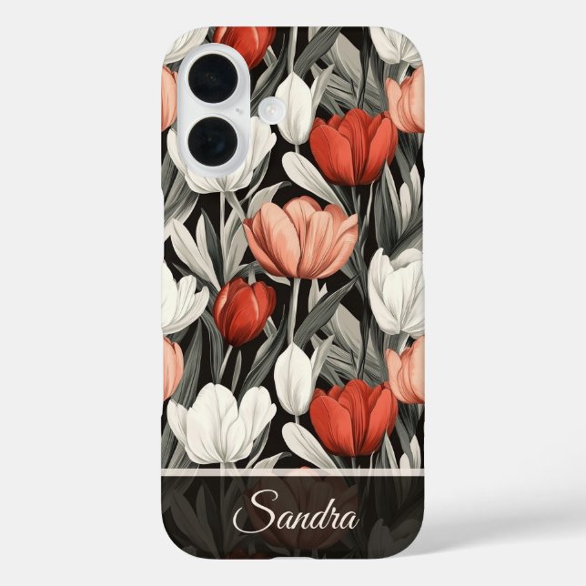 Edgy Birthday Party Tulip Custom Case-Mate iPhone Case (Back)