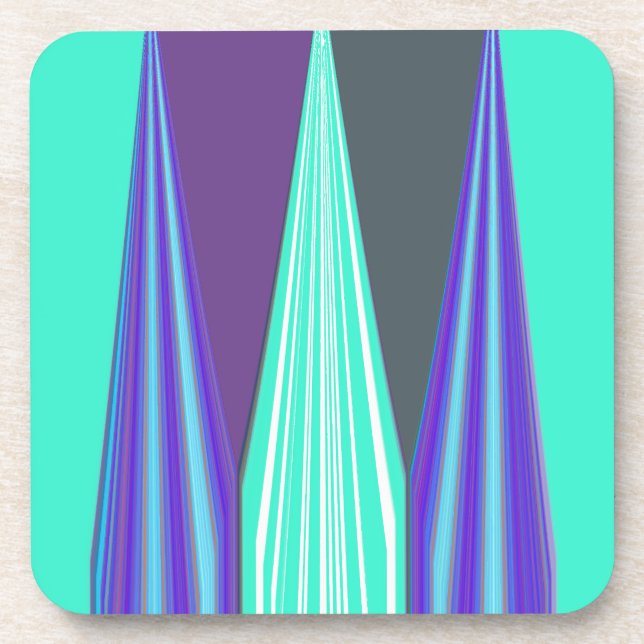Edgy Blue art Coaster (Front)
