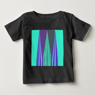Edgy Blue Purple Cyan Chevron Art Print Baby T-Shirt