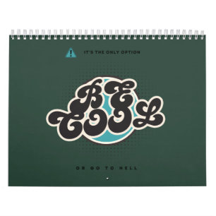 "Edgy Bold Typography - High-Impact Design" Calendar