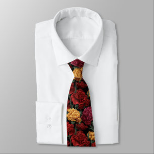 Edgy Christmas Gift For Men Carnation Flower Tie