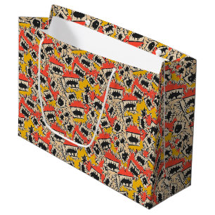 Edgy Comic Sharp Teeth Monster Large Gift Bag