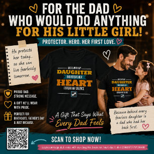 Edgy Dad Mess With My Daughter Break Her Heart Dad T-Shirt