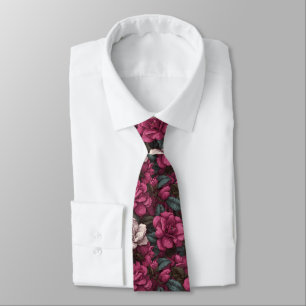 Edgy Dads Day Gifts Gardenias Floral Tie